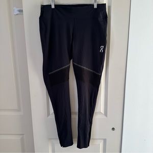 On Running Women's Tights Long 2, Black XL- Ankle Zip, Performance, Onward, EUC